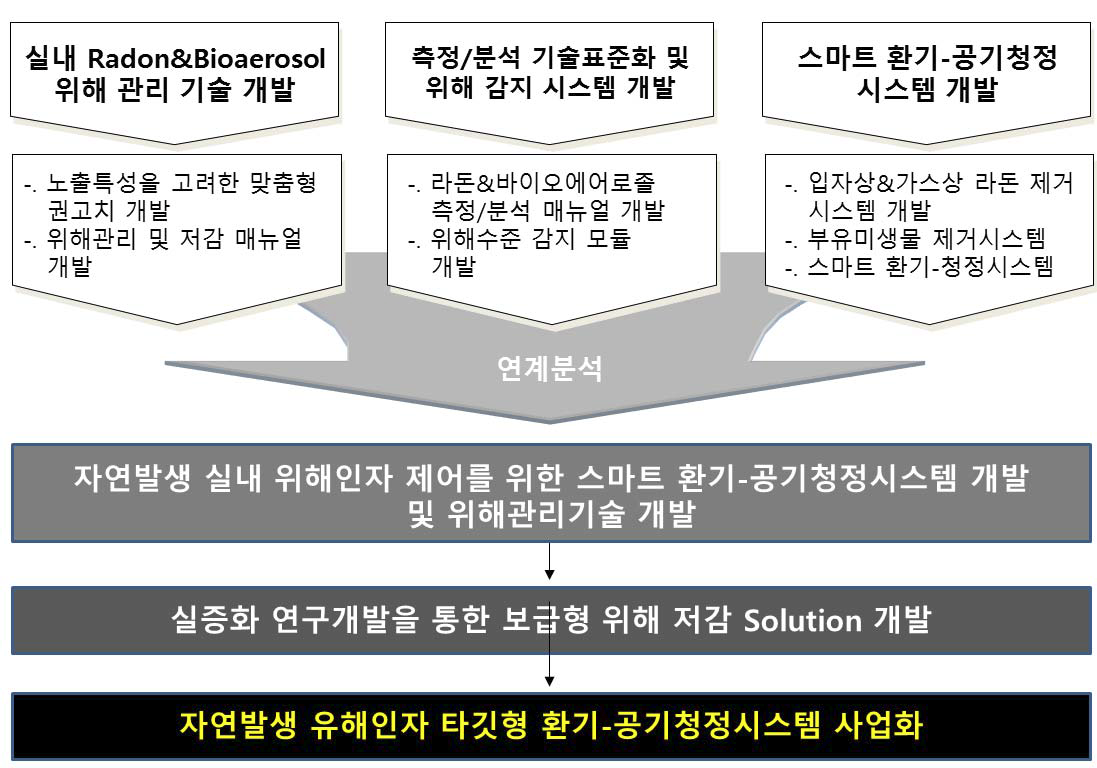 연구개발 단계별 내용 및 최종목표