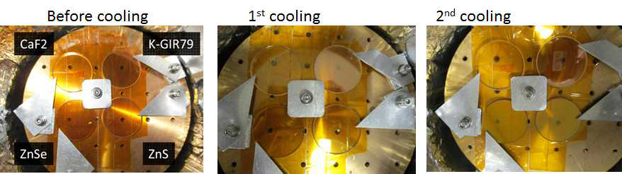 비행모델 렌즈코팅시편의 열환경시험 (thermal cycle test)