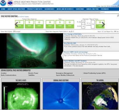 NOAA/SWPC 홈페이지