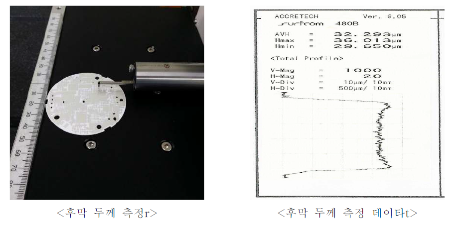 세라믹 기판 후막 두께 측정