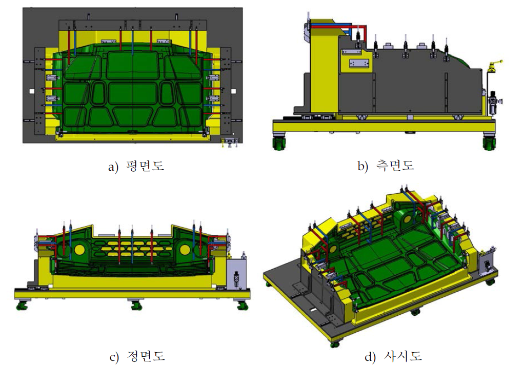 복합재 Hood 조립 자동화 지그 설계도