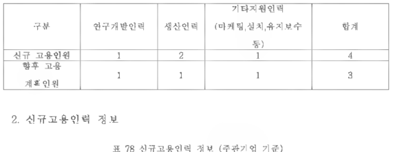 고용 창출 (주관기업 기준)