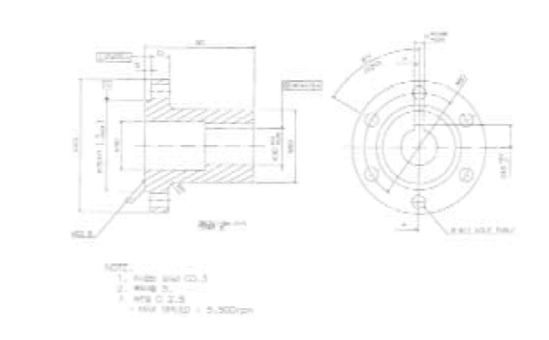 축연결용 어뎁터 제작 도면