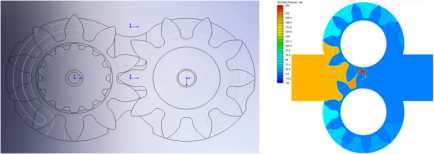 유압펌프 기어해석