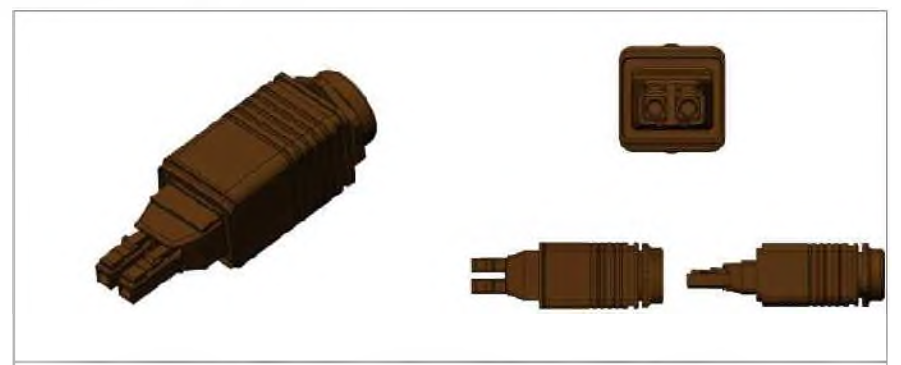 PushPull Type 방수방진용 Duplex LC/UPC Plug 형상