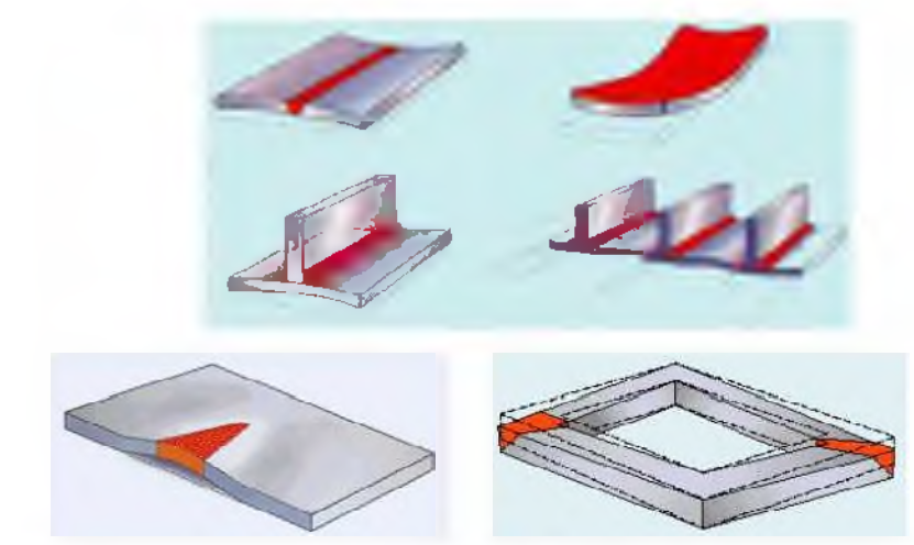 용접부 변형의 예