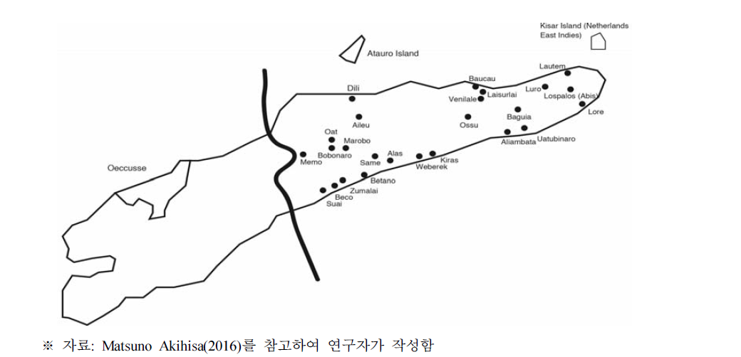 포르투갈령 티모르에서 일본군이 ‘위안소’를 설치한 것으로 추정되는 장소