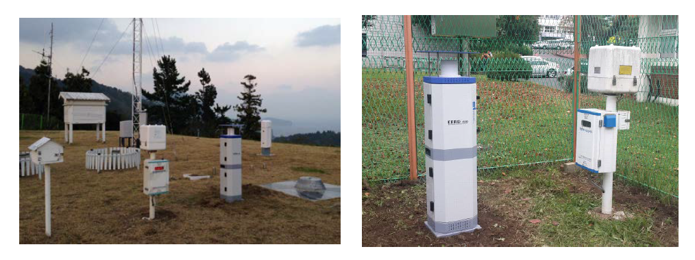 HPIC and NaI Detectors in the Ulleung(Left) and Jeju(Right) MP