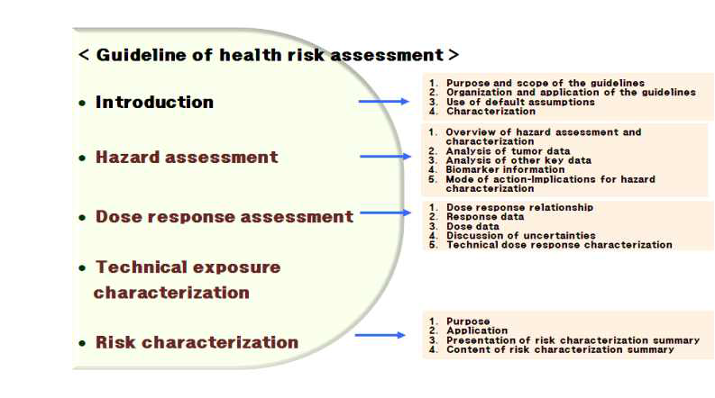 US EPA의 Risk Assessment 평가 구성 목차