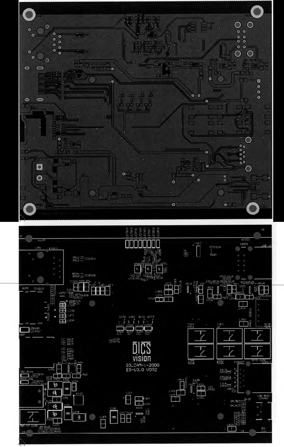 4K(UHD) 영상처리용 임베디드 플랫폼 PCB 설계(T0P/ T0P Silk Layer)