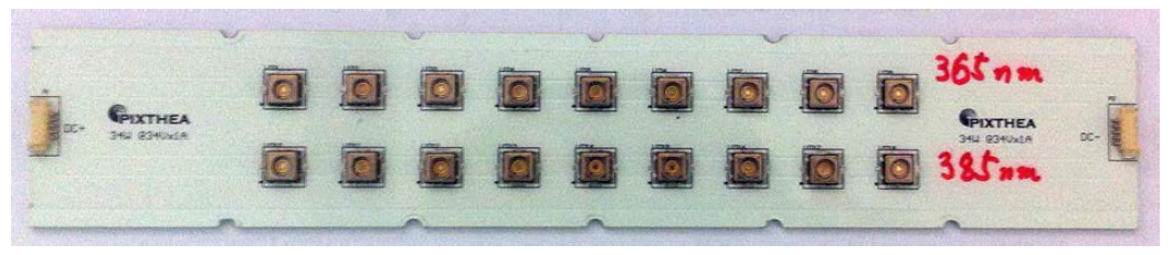 34W급 UV LED 램프 모듈 PCB +UV LED 조립