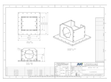 개발전동기용 진동시험 JIG 설계도면
