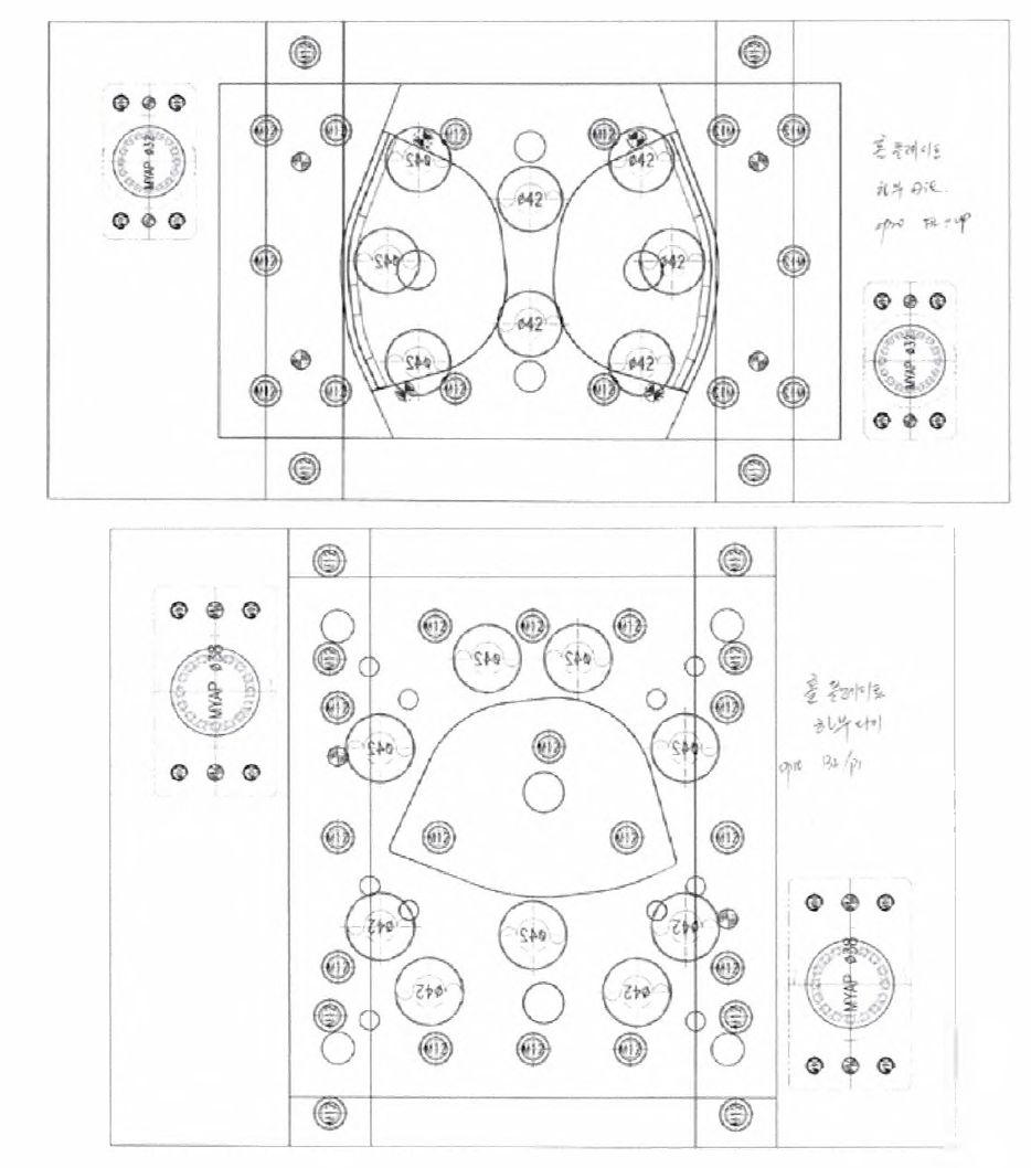 Hole Plate 시금형 도면