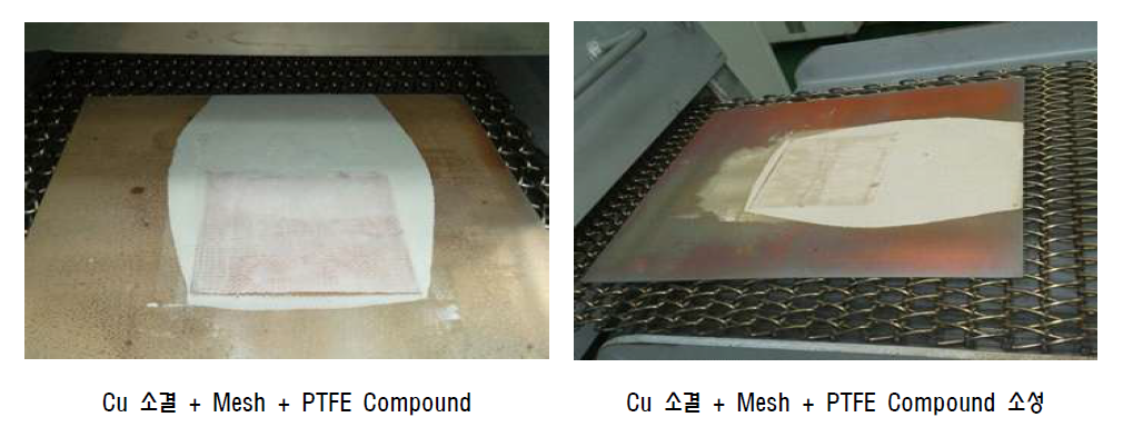 Copper Mesh + PTFE Compound 소성