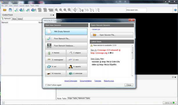 Cytoscape의 사용환경