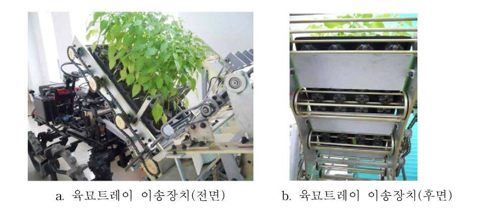 육묘트레이 이송장치