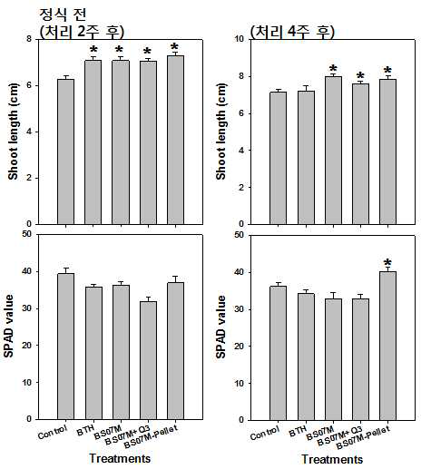 다이펩타이드 및 미생물 처리에 의한 고추 생장증가 효과 포장 검정