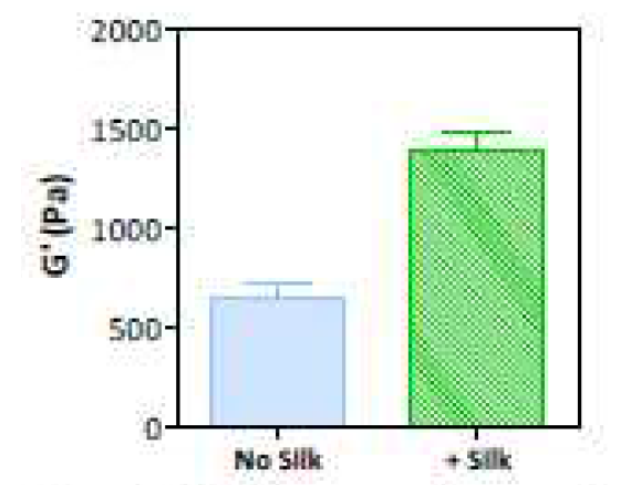 실크 복합 하이드로겔의 shear modulus