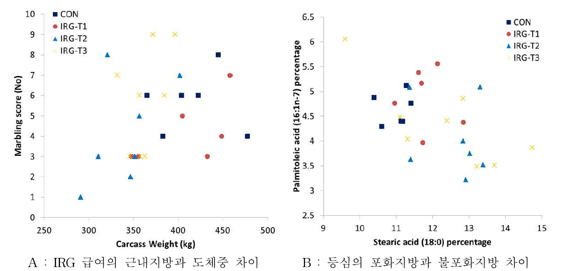 Biological analysis of LD muscle in Hanwoo steer raised with IRG silage and hay