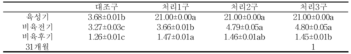 조사료 건물섭취량