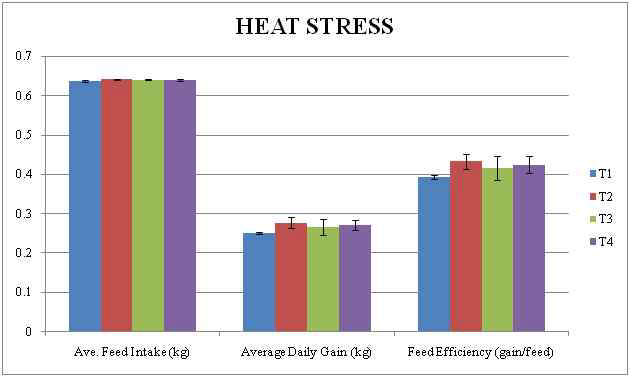 Effects of AGN powder supplementation on the growing performance of heat stressed broiler chickens