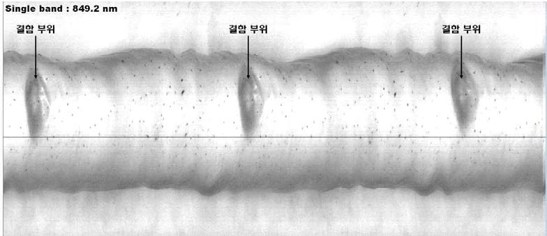 849.2 nm 파장대역에서의 회전 사과의 초분광 영상