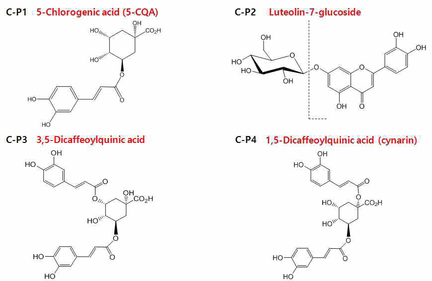 Isolated and identified antioxidant compounds from cardoon extract.