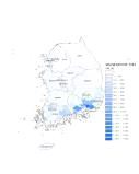 단감 주산지 면적(2010년 기준)