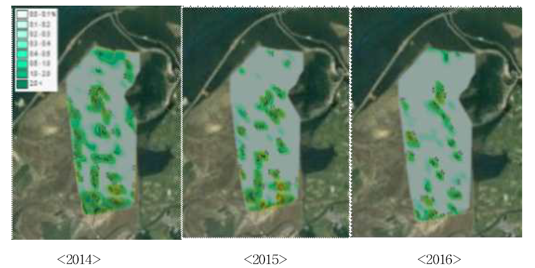 새만금 간척지 계화지구 토양 염농도의 공간적 분포 특성 (2014～2016)