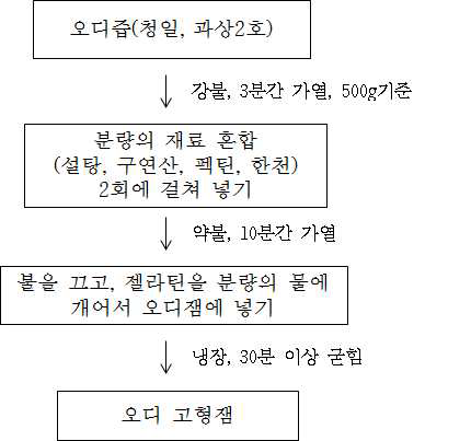 오디 고형잼 제조공정(체험용)