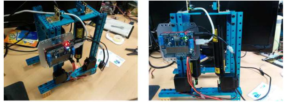 Reading wand와 vibration장치를 장착하여 만든 p-Chip 인식 system.