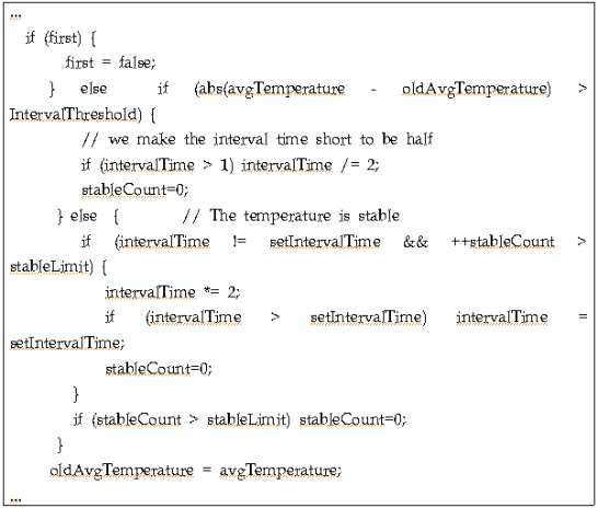 Adaptive control function program.