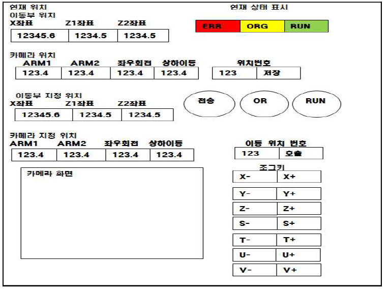 로봇 운전화면