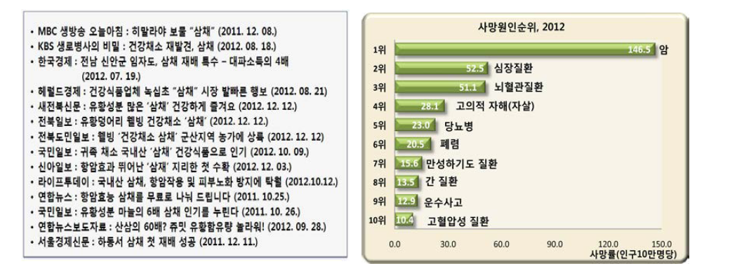 The cause of death in South Korea