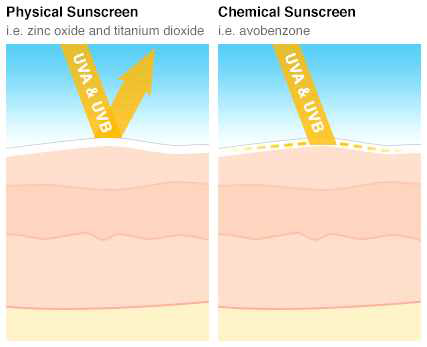 자외선으로부터 보호 효과를 갖는 sunscreen 화장품의 분류