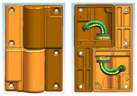 도어 배선용 Smart Hinge 3D 설계