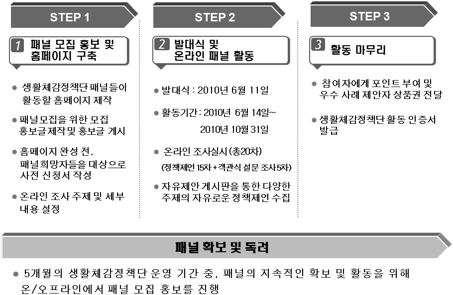 생활체감정책단 추진과정