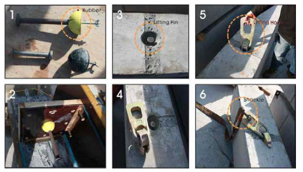 리프팅 앵커 및 후크 설치