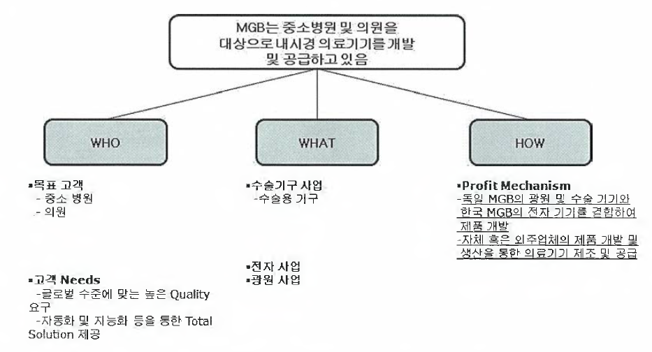 MGB엔도스코피(주) 사업전략 포지션 분석