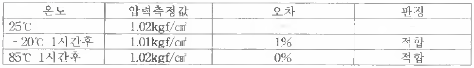 온도 시험 결과