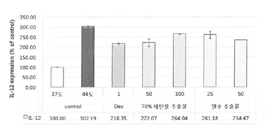 IL-12 발현 평가