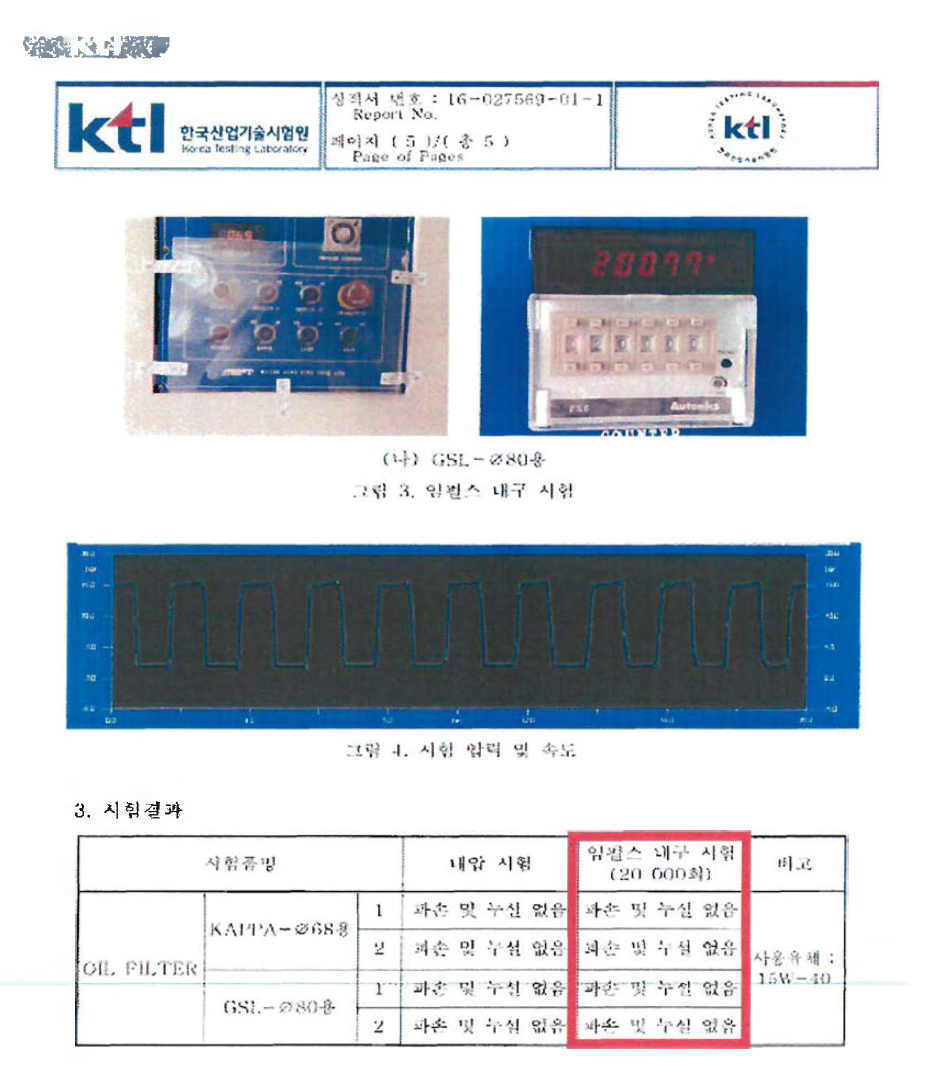 내충격성 시험성적서