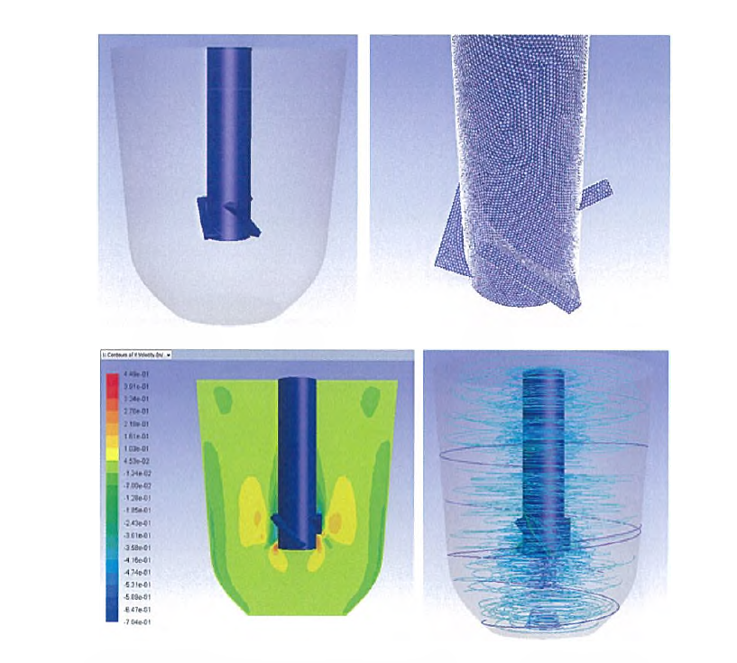 강제교반기용 샤프트 및 임펠러 유동해석