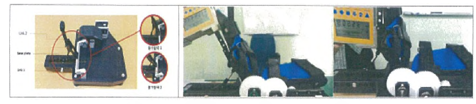 상지재활기구(로봇)의 시험방법 및 신전 측정 사진