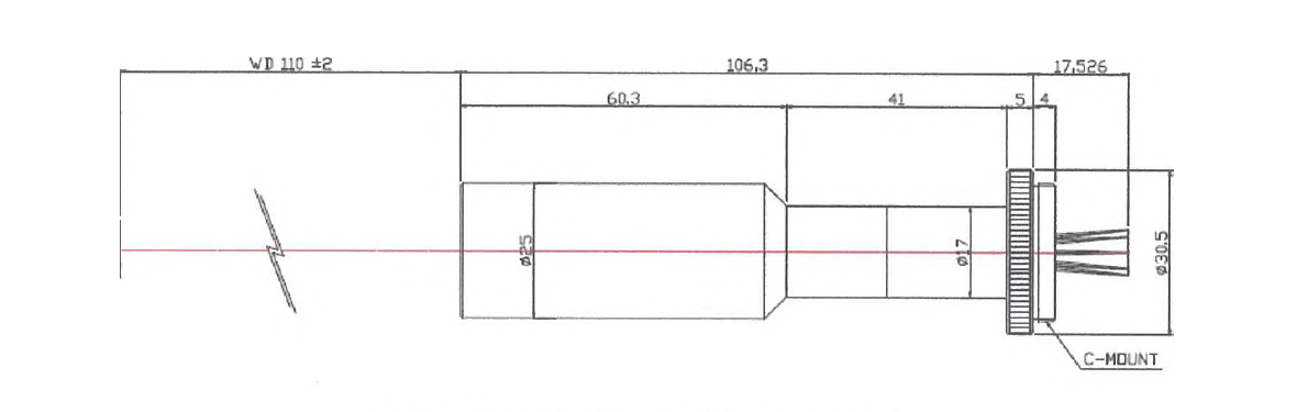 WD 110mm Telecentric 렌즈