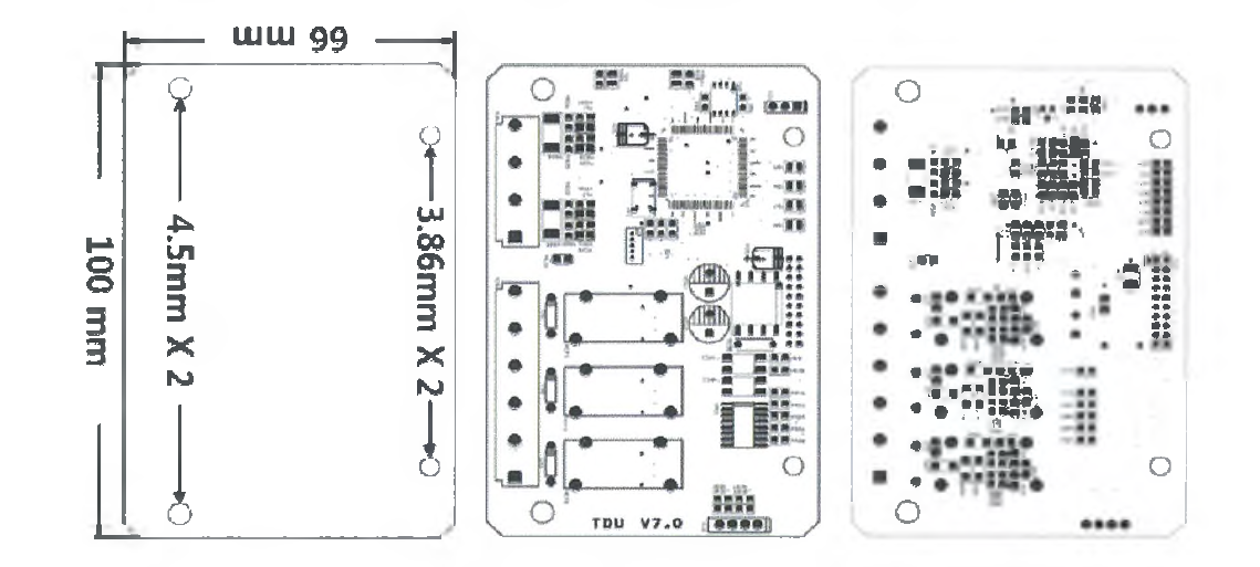 TDU BOARD의 외형 및 거버데이터
