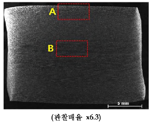 원소재의 매크로 조직관찰