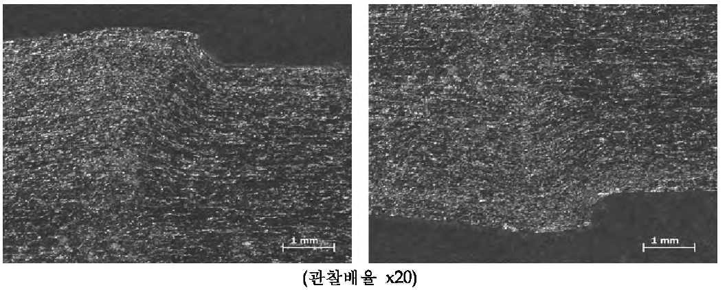 1공정의 미세조직 관찰