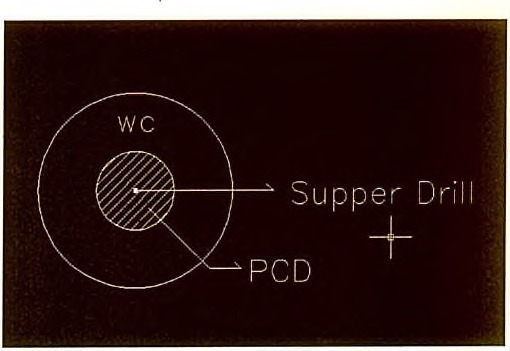 PCD의 슈퍼드릴 가공 형상