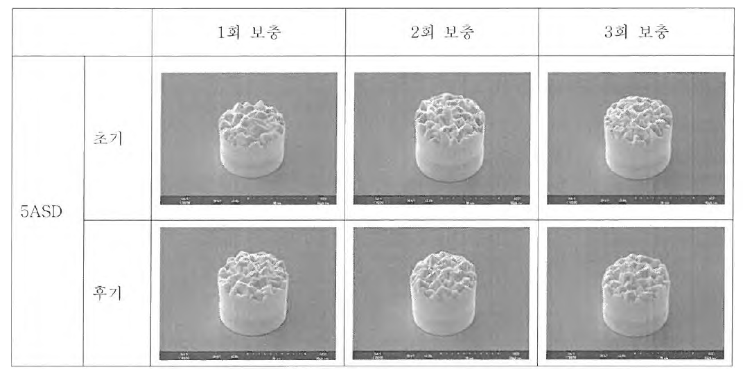 5ASD 도금 진행 후 범프 형상